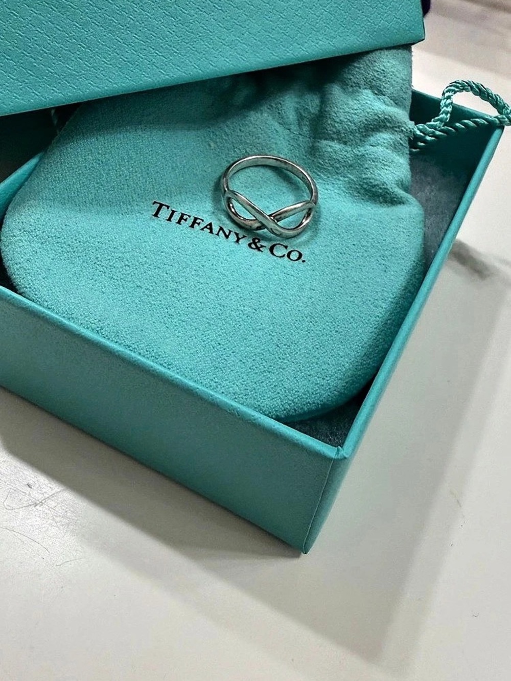 Tiffany & Co. Infinity Ring. Silver